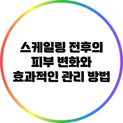 스케일링 전후의 피부 변화와 효과적인 관리 방법
