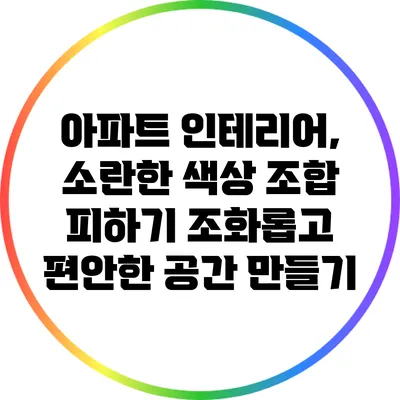아파트 인테리어, 소란한 색상 조합 피하기: 조화롭고 편안한 공간 만들기