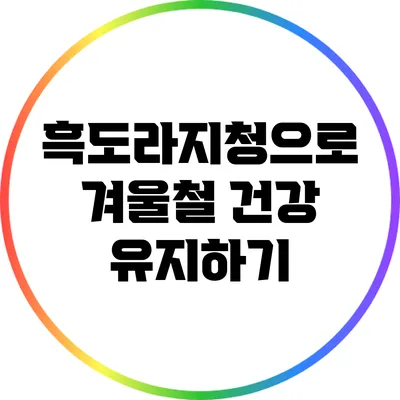 흑도라지청으로 겨울철 건강 유지하기