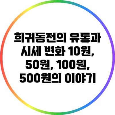 희귀동전의 유통과 시세 변화: 10원, 50원, 100원, 500원의 이야기